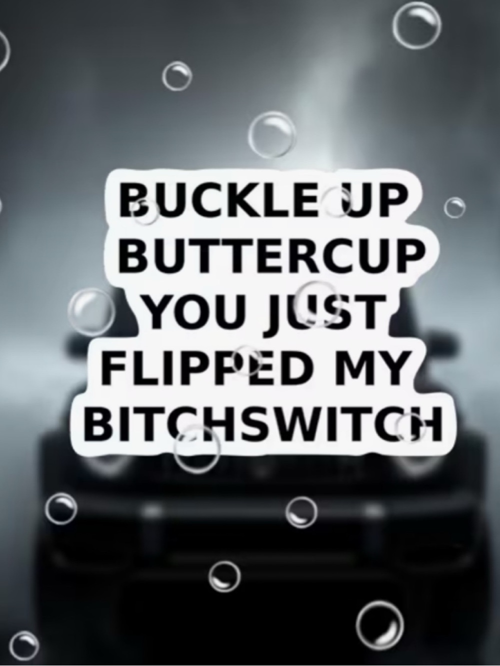 Statement Sticker – Black & White Bumper Decal NEW
